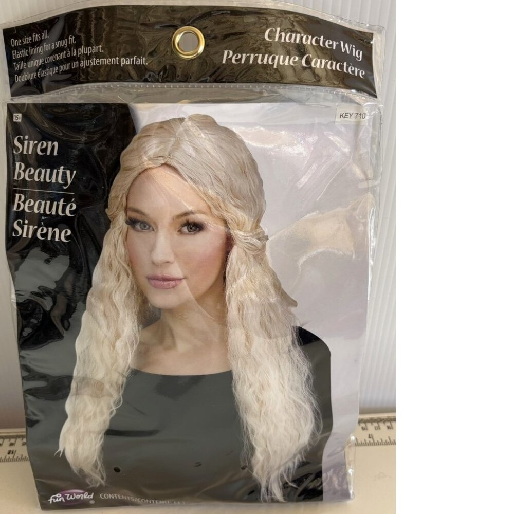 Siren Beauty Wavy Long Blonde Halloween Costume Accessory Adult Teen 14+